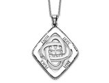 - Family Blessing -  Pendant Necklace in Antiqued Sterling Silver with Chain